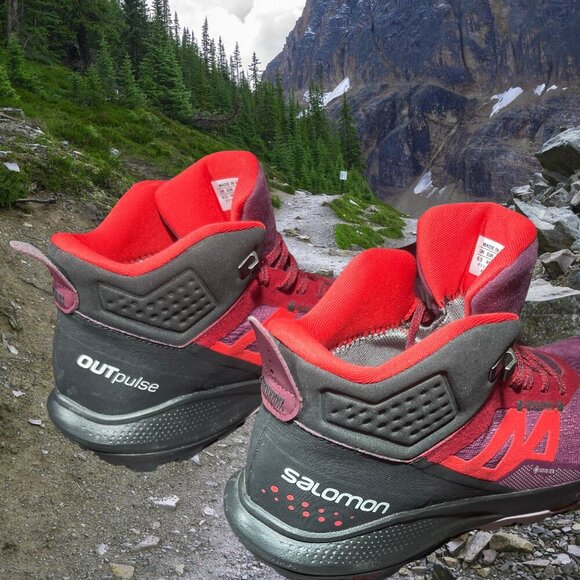 Salomon Out Pulse Mid GTX Women's Hiking Shoes Size 8 Waterproof Gore-Tex - Picture 5 of 11